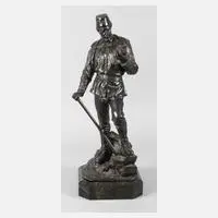 Friedrich Reusch, große Bergmannsfigur, Bronze