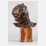 Italo Amerigo Passani, Herrenbüste, Bronze in sattem Braun patiniert