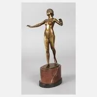 Eugen Wagner, schreitender Damenakt, Bronze