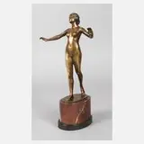 Eugen Wagner, schreitender Damenakt, Bronze