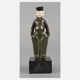 Alfred Jorel, Chryselephantin Modedame, Bronze