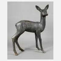 M. G. Boer, lebensgroßes Rehkitz, Bronze