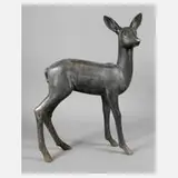 M. G. Boer, lebensgroßes Rehkitz, Bronze