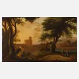 Jean-Baptiste Forest, Französische Landschaft, 1700, Öl auf Leinwand