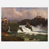 Johann Anton Castell, Der Rheinfall bei Schaffhausen, 1841, Öl auf Leinwand
