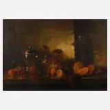 Richard Eckardt, Tafelstillleben, Öl auf Leinwand