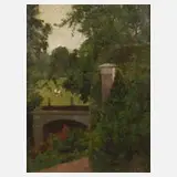 Gustav Marx, Brücke in Sommerlandschaft, 1899