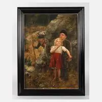 Paul Wagner, Hänsel und Gretel, Öl auf Leinwand