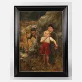 Paul Wagner, Hänsel und Gretel, Öl auf Leinwand