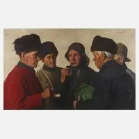 Wilhelm Gdanietz, "5 holländische Köpfe", Öl auf Leinwand