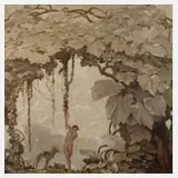 Prof. Max Frey, "Träumerei unter Blättern", 1931, Öl auf Sperrholzplatte