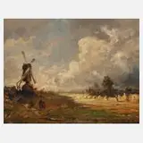 C. W. Harburg, "Alte Mühle", Öl auf Hartfaserplatte
