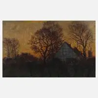 Carl Hessmert, Norddeutsche Landschaft, Öl auf Leinwand