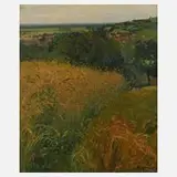 Prof. Friedrich Kallmorgen, Sommerlandschaft, Öl auf Leinwand