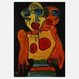 Peter Robert Keil, "Tänzer", 1942, Öl auf Hartfaserplatte