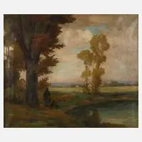 Blick auf Oberburg by Hans Maulwurf, 1923, Öl auf Leinwand, sold Nov 2020