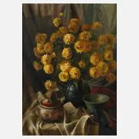 Ernst Murr, Blumenstillleben, 1943, Öl auf Platte