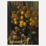 Ernst Murr, Blumenstillleben, 1943, Öl auf Platte
