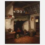 Hendrik-Jan Neuland, Bäuerliches Interieur, Öl auf Leinwand