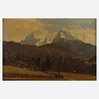 Georg Renoth, Der Watzmann bei Berchtesgaden, Öl auf Leinwand