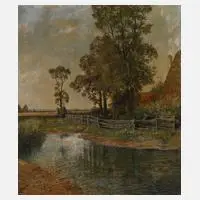 C. Ruzicka, Auf dem Lande, Öl auf Leinwand