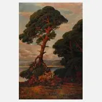 Otto Schmieder, Kiefer in märkischer Landschaft, Öl auf Leinwand