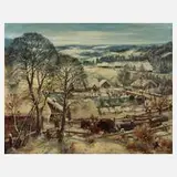 Josef Steib, "Winter in Guggenbach", 1942, Öl auf Leinwand