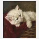 Minna Stocks, Katzenbildnis, 1906, Öl auf Papier