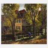 Wolfgang Heinz Unger, "Angler am Fluß", Öl auf Leinwand