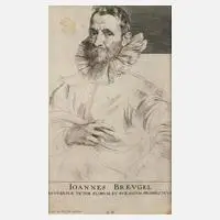 Anthonis Van Dyck, "Johannes Brueghel", Radierung