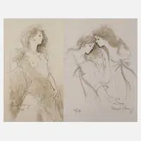 Bernard Charoy, Paar Graphiken, Farblithographien