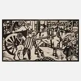 Erich Dieckmann, "Aus dem Ruhrgebiet", Holzschnitt auf Papier
