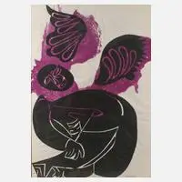 "Für Martin Luther King" by HAP Grieshaber, Farbholzschnitt, sold Nov 2020