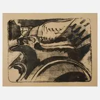 Anton Kerschbaumer, Kanal im Berliner Tiergarten, Lithographie