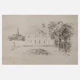 Max Liebermann, Villa am Wannsee, Lithographie