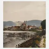Hans Thoma, „Rheinfelden am Rhein“, Tusche