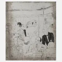 Bruno Voigt, "Tanz-Bar", Radierung auf Velin