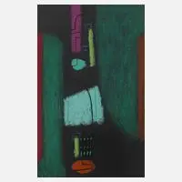 Prof. Max Ackermann, "Flucht aus dem Garten", 1973, Farbserigraphie in 15–18 Farben auf Zerkall-Bütten (300 g/m²)