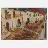 Elisabeth Balwé Staimmer, Südliche Straße, Aquarell