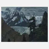 Prof. Eberhard Ege, "Neuschnee am Rauhen Kopf", 1924, Gouache