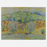 Maximilian Seitz, "Toscana", 1937, Ölpastellzeichnung