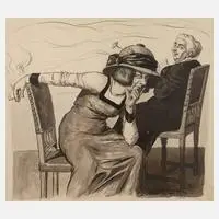 Theodor Grätz, Eine neue Zeit, 1910, Tusche und Aquarell