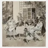 Ernst Meisel, "Die schlagfertige Köchin", 1919, Aquarell mit Weißhöhung