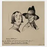 Hans Nolpa, "Unter Kollegen...", 1925, Tuschefeder und Pinsel
