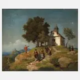 Adolf Arnold, dem Kirchgang, Öl auf Leinwand