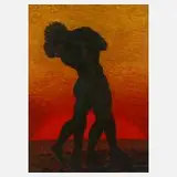 Walther Gasch, "Tristan und Isolde", 1914, Öl auf Karton