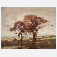 Paul Groß, Herbst im Mittelgebirge, 1873, Aquarell