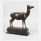 Georg Wilhelm Bergfeld, Hirschkuh, 1919, Bronze