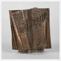 Bernd Göbel, Gedenkplakette Bach, 1985, Bronze