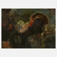 Barockes Stillleben mit Truthahn, 17. Jh., Öl auf Leinwand